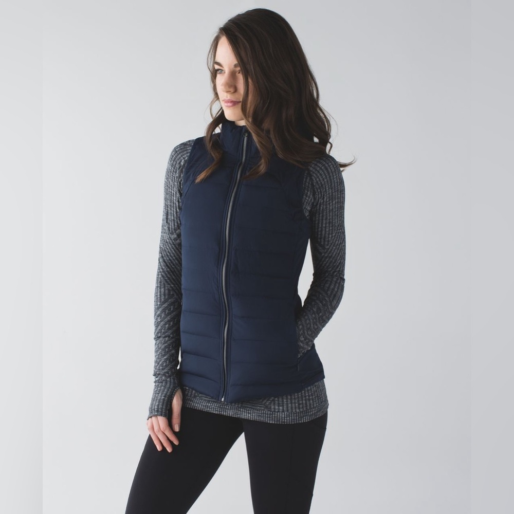 Lululemon Fluffed Up Vest in Inkwell Blue in Size 8